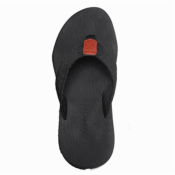 Herrar Strandtofflor, Snabbtorkande Flip-Flops, Vattentätt Grepp, Mjuk Komfort & Fotvalvsstöd black 41