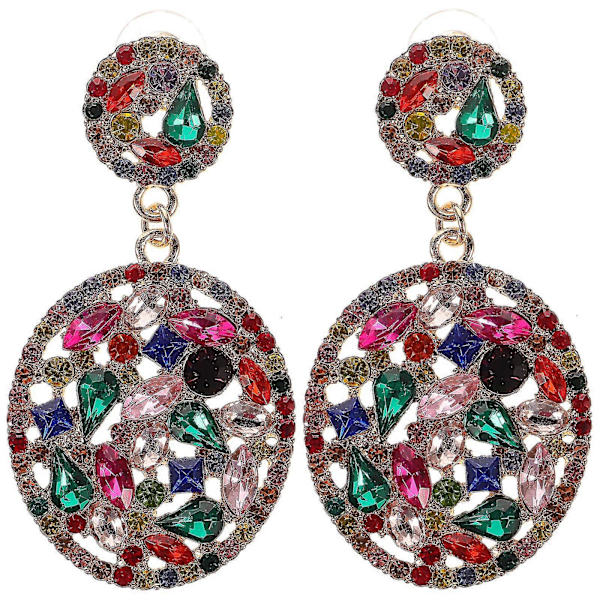Moteøredobber Rhinestone Dangle Øredobber Bohemian Øredobber Krystaller Øredobber Barokk Øredobber
