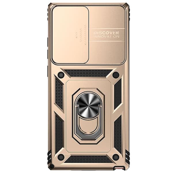 For Samsung Galaxy Note20 Ultra Skydende Camshield Holder Mobiltelefon Etui Gold