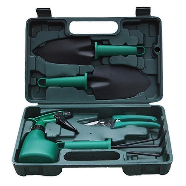5/10 kpl Puutarhatyökalusetti Liukumaton kahva Puutarhakäsityökalusetti kantolaukulla puutarhanhoidon ystäville Green 5 piece set