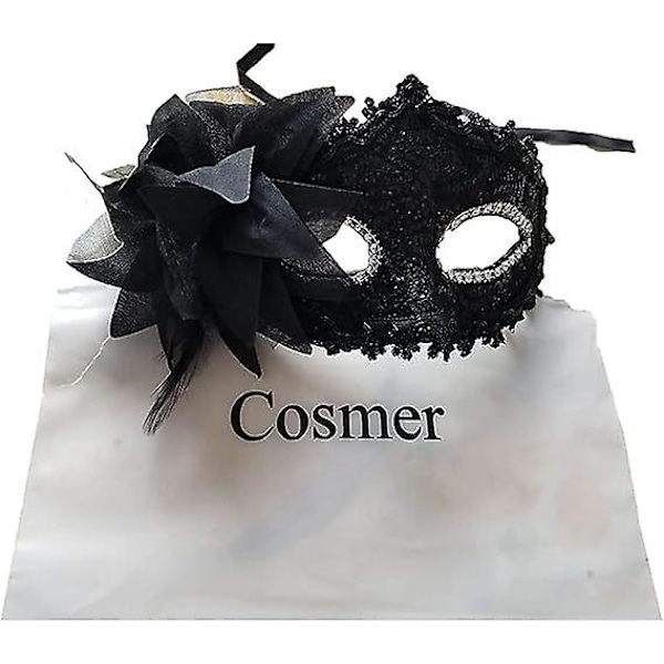 Maske for kvinner - Venetianske masker - Julemasker - Kvinners blomstermasker - Halvmaske - Øyemaske - Cosplay - Blondermaske