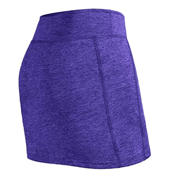 Women's Running Shorts with Lining 2 in 1 Sports Shorts with Pockets Sportswear,Purple-XL Purple XL