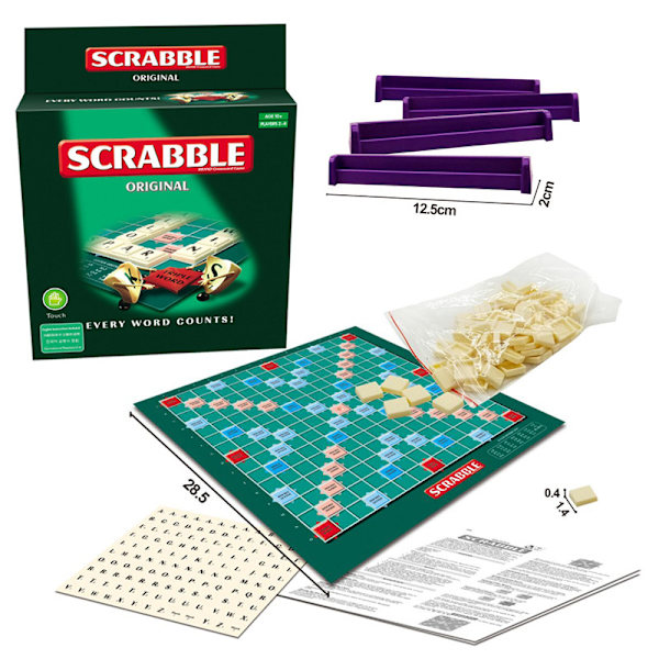 Scrabble Brädspel Familj Barn Vuxna Utbildande Leksaker Pusselspel