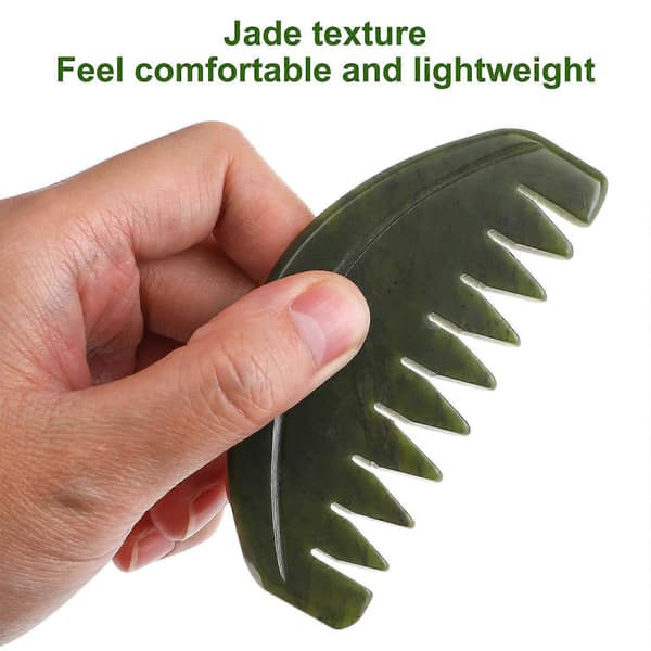 1 stk. Jade Skrape Massasjekam Dredge Kam Bærbar Jadekam