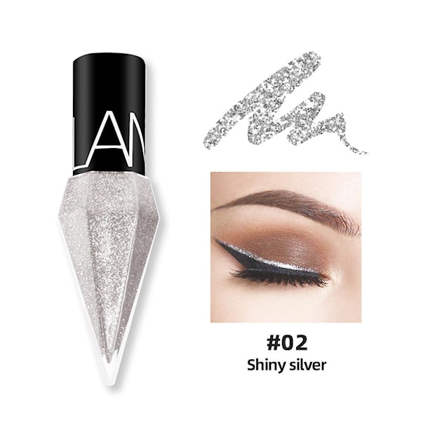 Glitter Eyeliner Flytende Skinnende Eyeliner Pen Langvarig Eyeliner Øyenskygger for Kvinner Jenter