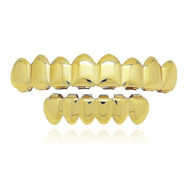 Övre/Nedre Eller Nytt Set Hip Hop Tandgrillz Set Tandgrill Smycken 1st Gold Grillz Set