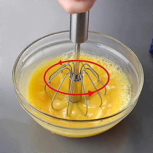 Semi-automatisk eggvisp håndskyv eggvisp rustfritt stål blender mikser visp