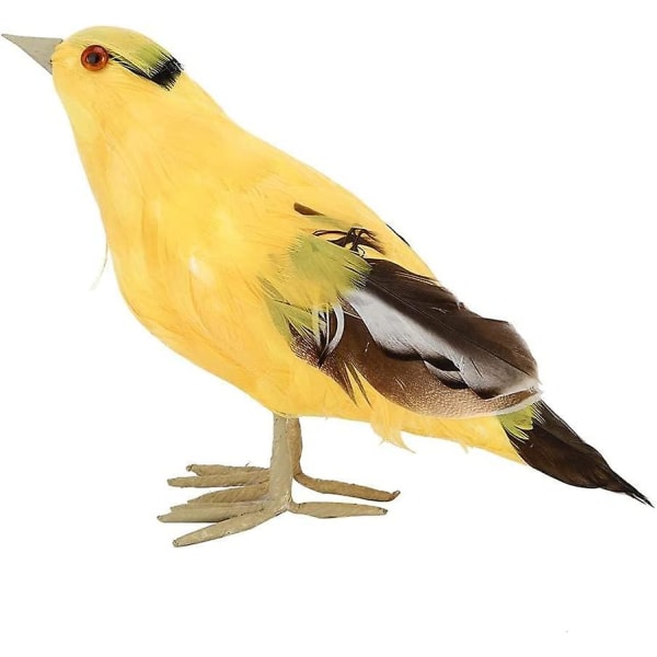 Fuglefigur kunstig fugl hage kunstig fjærkledd dyr ornament simulering oriole fugl modell kunst utendørs dekor