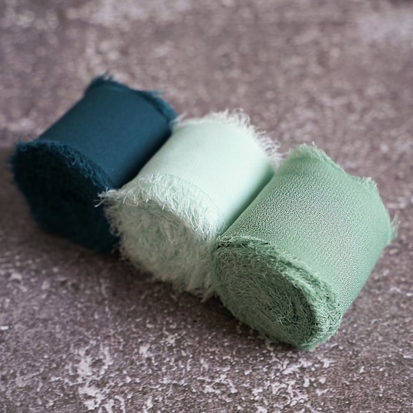 1 rulle bånd festlig håndlavet DIY håndværk 3,8 cm bryllupsinvitationer gave frynser kunstig silkebånd til bryllup C