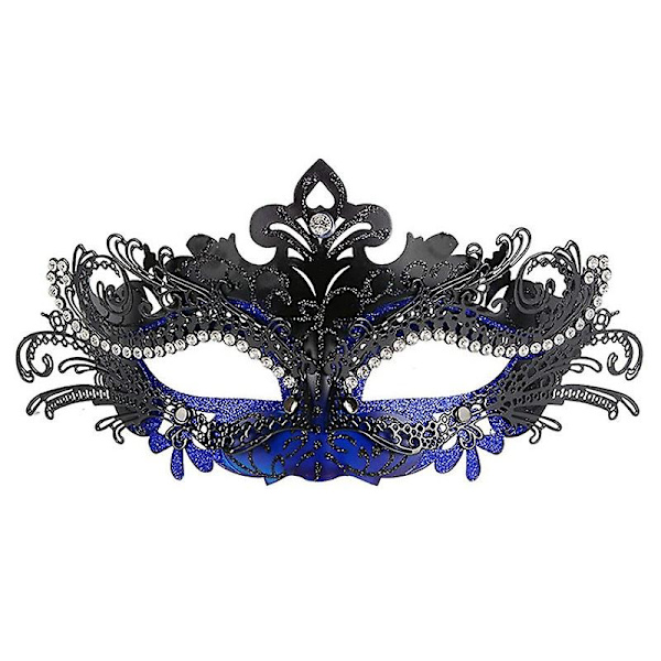 Maske til maskerade, Mardi Gras-dekorationer, venetianske masker til kvinder Navy Blue