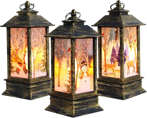 3 stk Juleflamme Lanterne Julehage Lanterne