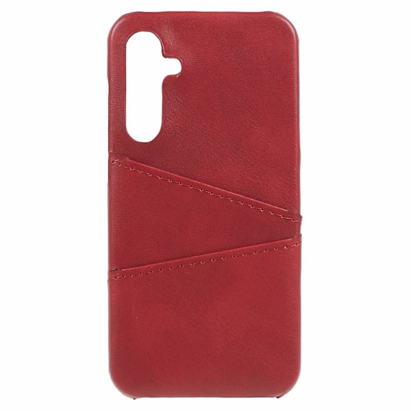 For Samsung Galaxy S24 deksel Anti-Drop PU+PC telefondeksel med 2 kortspor Red