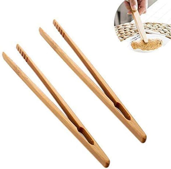 Köksångar för matlagning av te, 12 stycken köksångar i bambu, teångar i trä, bambuångar, bambuångar