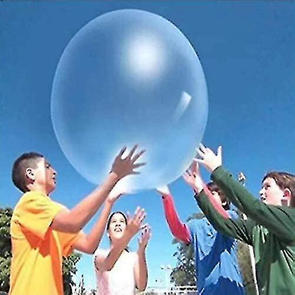 130cm Stor Bubbelboll Magiska Bubbelbollar Transparent Studsboll Uppblåsbar Vattenboll (1 st) BLUE