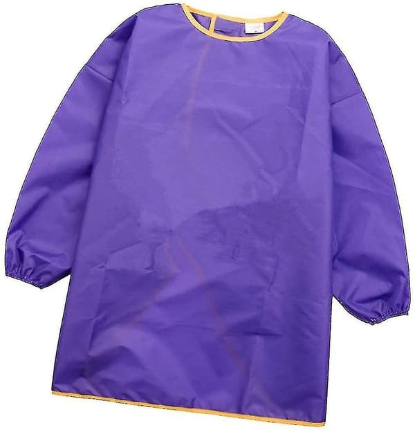 Børnemalerismock, børneforklæde, blå, S Purple M