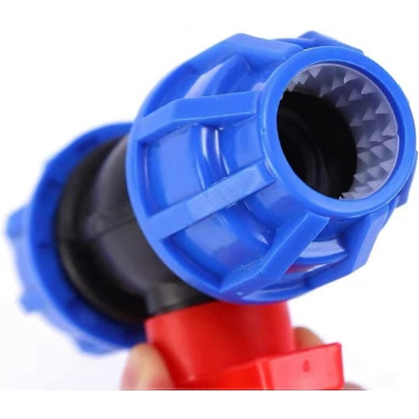 20 mm MDPE PE Kulventil, MUFF, Vattenrör Kompressionskoppling MDPE PE Vattenrör Plastkompressionsreducerare Koppling MUFF 20 x 20 mm Hona Adapter (