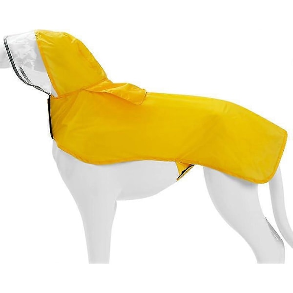 Hundregnrock, Justerbar Hundregnjacka Huvad Poncho Regnrock Jacka Vattentät Hundjacka För Små Medelstora Stora Hundar Yellow M