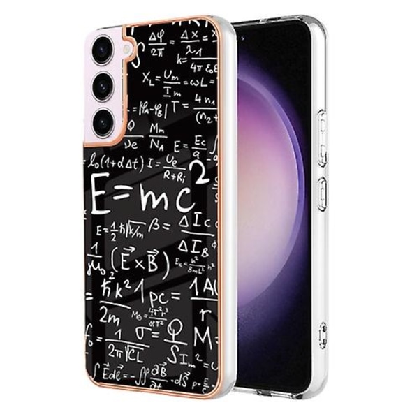 Samsung Galaxy S23 5g:lle sähköpinnoitettu marmori kaksoispuolinen Imd-matkapuhelinkotelo Equation