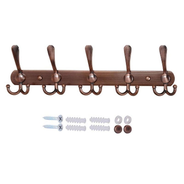 Coat Rack Wall Mounted Long 5 Tri Hooks For Hanging Coats Coat