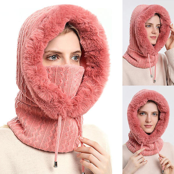 Vinterlue Utendørs Ridehjelmer Kald Skilue Varm Skjerf Maske En Kald Ermelue Beige