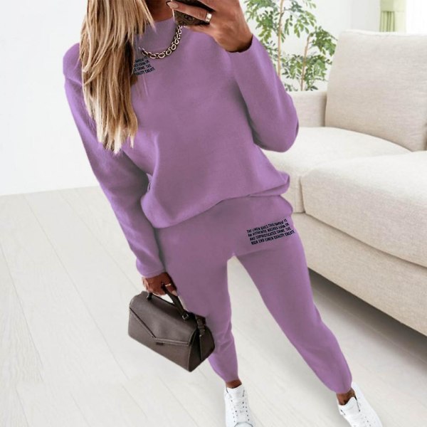 Women's Tracksuit Two Pieces Autumn Fashion Solid Casual Long Sleeve Pullover Outfits High Waist Bandage Pants Oversized Hoodies Khaki(72719) M
