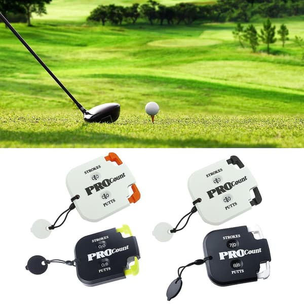 Firkant golf slagteller scoreindikator teller golf telling treffteller White Orange