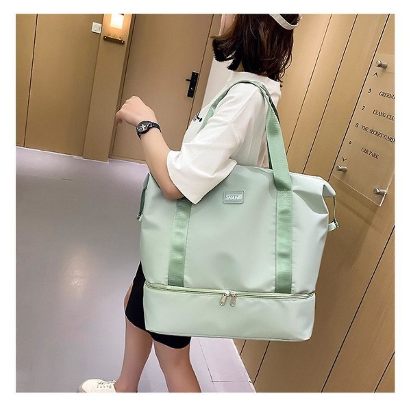 Travel Bag Large Capacity Luggage Wet And Dry Separation Hand Luggage Travel Bag Shoulder Shopping Bag Sports Bags Green