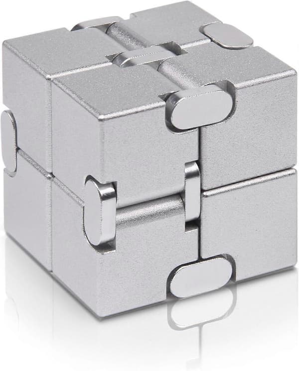Fidget Cube Ny Version Fidget Finger Legetøj - Metal Infinity Cube til Stress og Angstlindring/ADHD