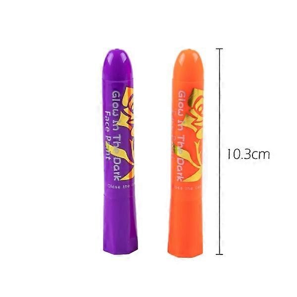6 stk. Glow-in-the-Dark Ansigtsmaling UV Neon Ansigtsmaling Crayon Blyanter