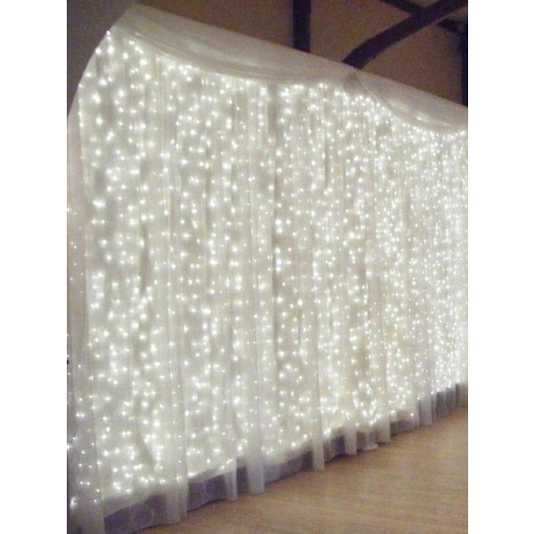 LED Gardinlysstreng White 3x2