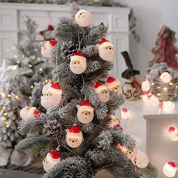 Led Santa Claus String Lights, 3m 20 Led Julepynt Lys, Santa Claus String Light For Home Jul Hagerom og dekorasjon