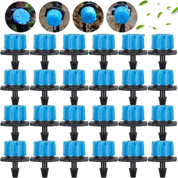 100 stk havevandingsdrypper, 8-hullers justerbar flowdråber Micro sprinkler havevandingssystem til græshave