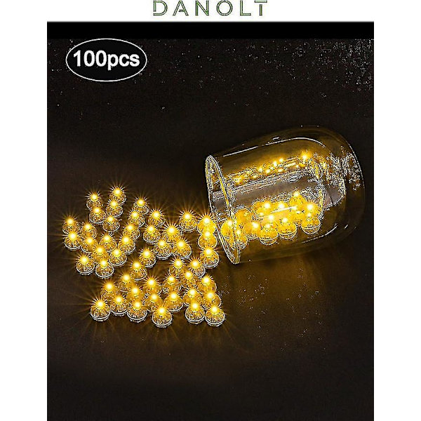 100 LED Mini Ballonglys, Små Ballonglys, Glitter Hårklipp Tilbehør, Egnet For Juledekorasjon