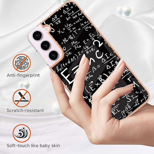 Samsung Galaxy S23 5g:lle sähköpinnoitettu marmori kaksoispuolinen Imd-matkapuhelinkotelo Equation