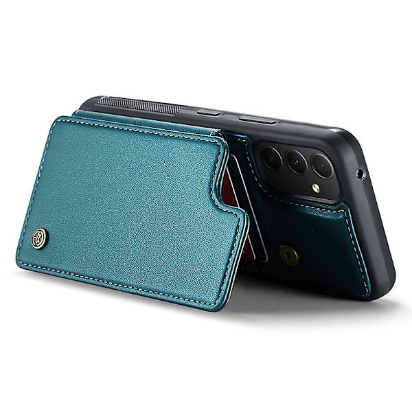 CASEME C22 -sarja Samsung Galaxy A34 5G -kotelolle Kiiltävä RFID-esto nahkapuhelinkotelo Green
