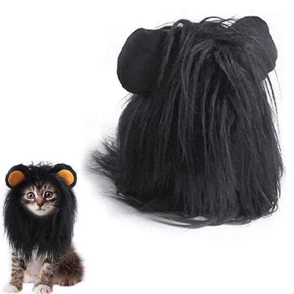 Lion Mane Wig Pet Costumes Hat For Halloween Christmas Dress Up Decoration For Kitten Cats