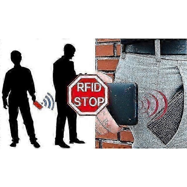 Pop-up Smart Kortinnehavare Trycker Fram 8 Kort RFID-NFC Säker - Mörkblå