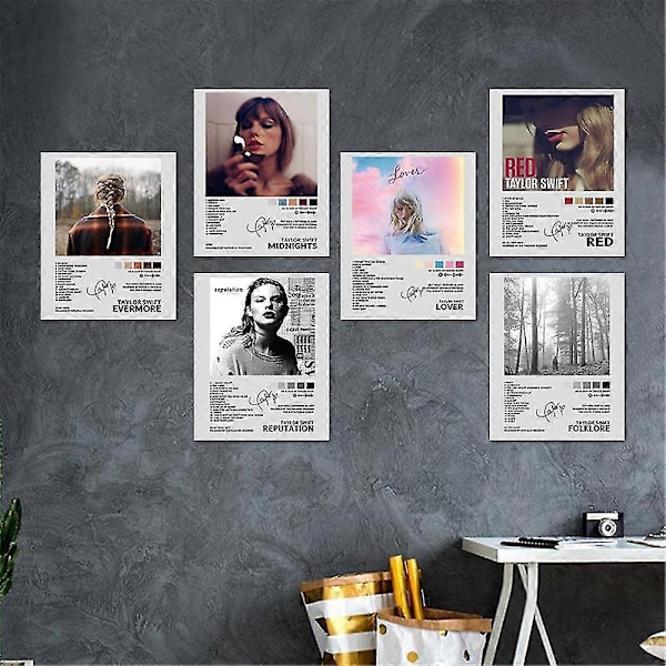 12 st Taylor Swift Album Poster Prints Albumomslag Väggkonst Dekorationer Presenter För Swiftie TS Fans Musikälskare
