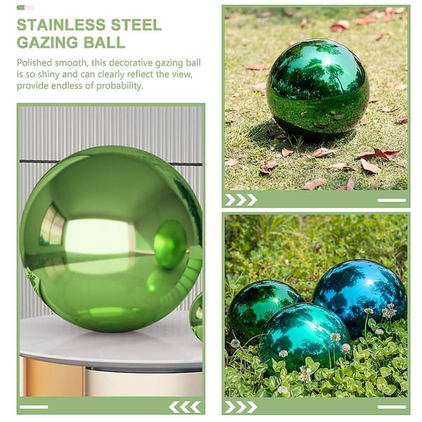 Reflekterende Kugle i Rustfrit Stål, Have Spejlkugle, Poleret Kule, Terrasse Ornament