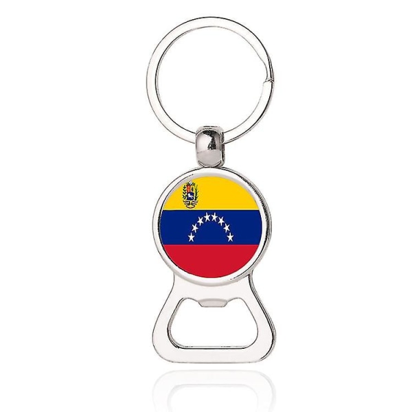 Kansallisen lipun olutpullonavaaja metallinen avaimenperä Matkamuistolahja-avaimenperä Venezuela