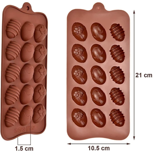 Lot De 4 Moule De Gteau De Silicone 3d De Pques De Pour 15 Oeufs/chokolader Petits Gteaux/tarteletter 22x10,5cm
