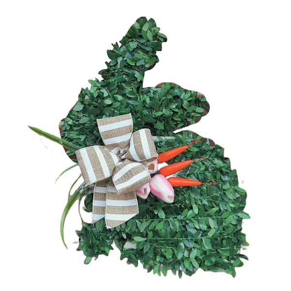 Påskhare Krans Morot Blomma Söt Rosett Simulering Växt Rotting Scen Layout Prydnad Plast Left