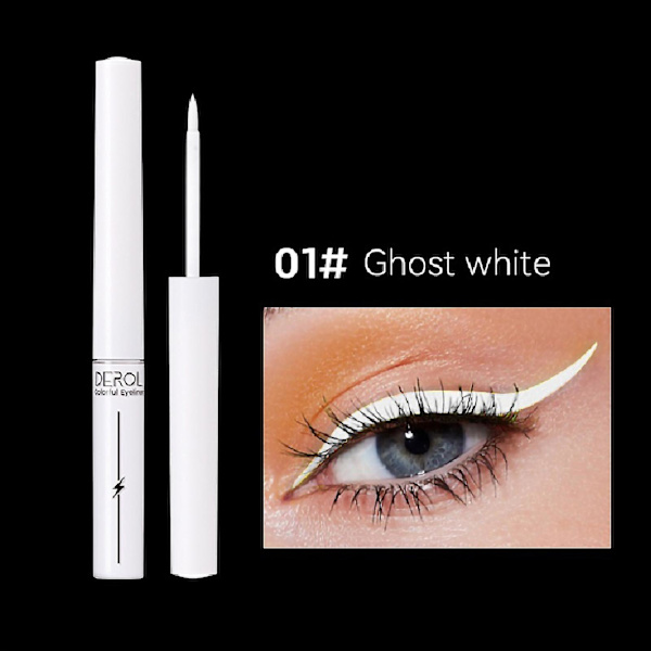 Fluoresoiva Eyeliner Nopea Kuivuva Vesipohjainen Väri Loistava Fluoresoiva UV-nestemäinen Eyeliner Kynä 4ml A