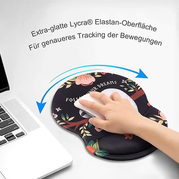 Ergonomisk Musmåtte med Håndledsstøtte Sød Mønster