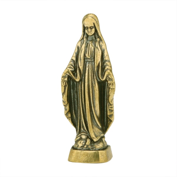 Virgin Mary Figurine Christ Theme Antique Style Holy Mother Statue Miniatures Desktop Ornament For Household