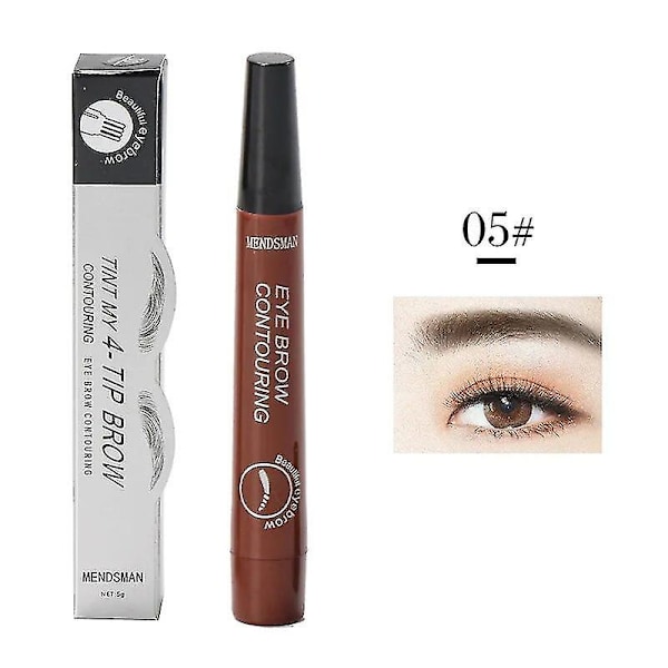 Ultrafin tynd øjenbrynsblyant dobbelt hoved brynforstærkere makeup vandtæt ikke-falmende langtidsholdbar brun nuance øjenbryn pen kosmetik B05 black