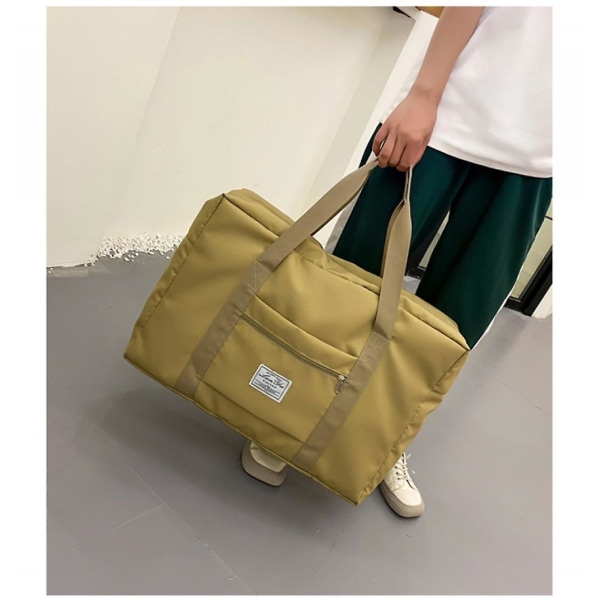 Large Capacity Hand Luggage, Short Distance Travel Bag, Storage Bag, Packable Luggage Gym Bag For Women And Men Khaki
