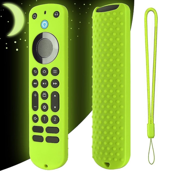 Silikoninen Sleeve Suojakuori Liukumaton Suoja Alexa Voice Remote Iskunkestävälle Luminous green