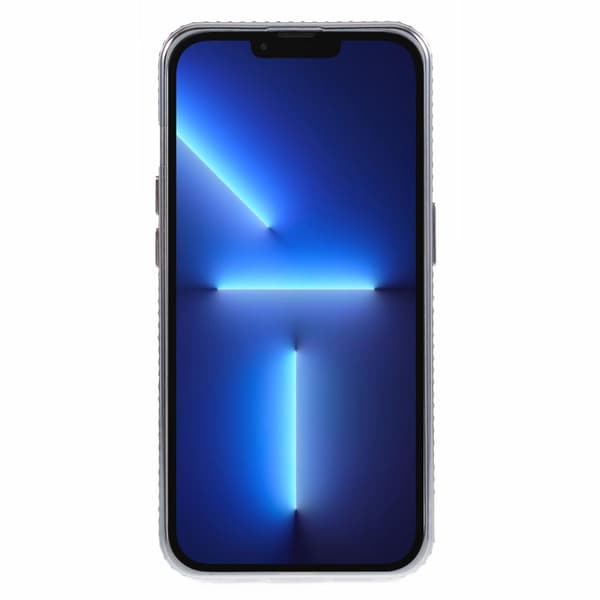 Skal för iPhone 13 Pro Max med strasslinsram i mjuk TPU Silver