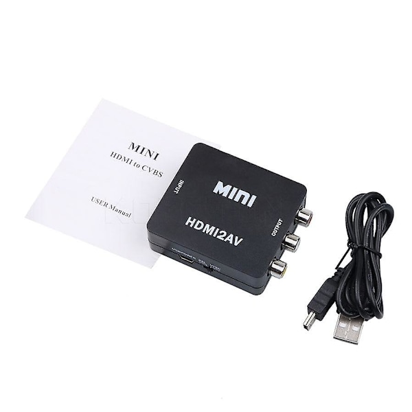 Mini HDMI til AV-konverter Black